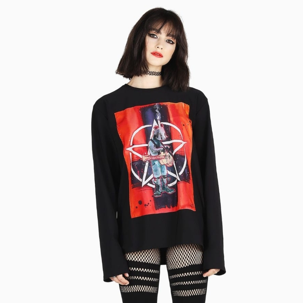Blackmilk Lora Zombie Baby Phillip patch sweater L NWT